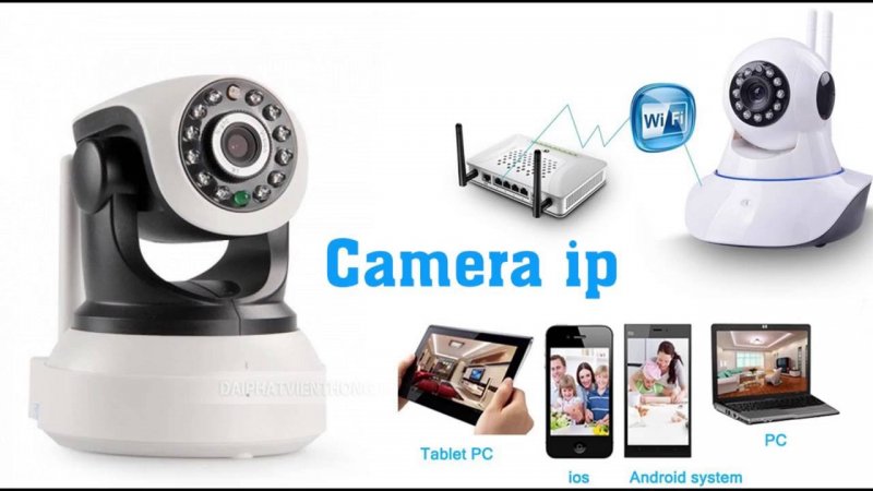 Camera IP kết nối với thiết bị công nghệ thông qua mạng wifi